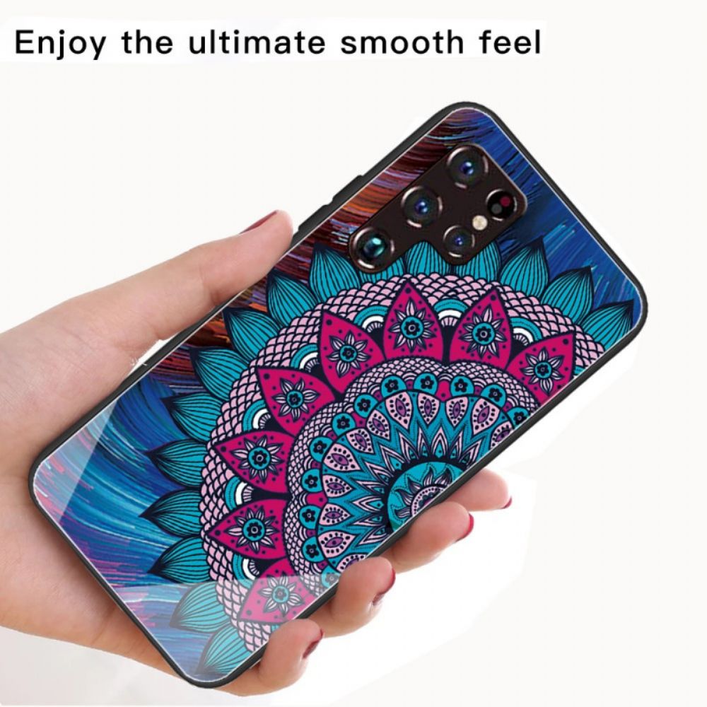 Hülle Für Samsung Galaxy S22 Ultra 5G Mandala Aus Gehärtetem Glas