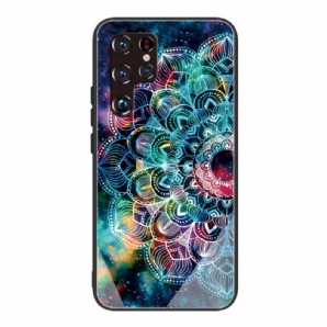 Hülle Für Samsung Galaxy S22 Ultra 5G Mandala Aus Gehärtetem Glas