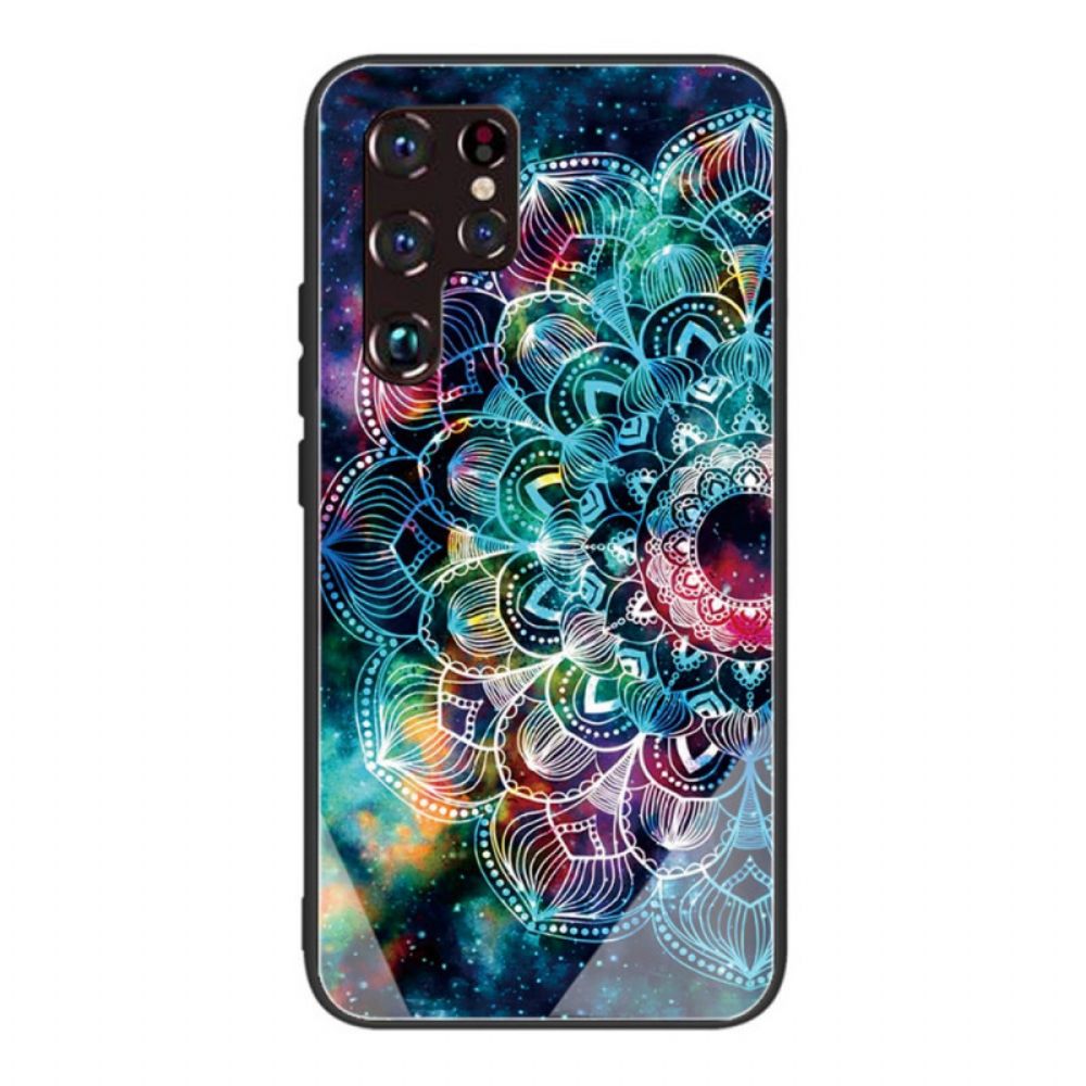 Hülle Für Samsung Galaxy S22 Ultra 5G Mandala Aus Gehärtetem Glas