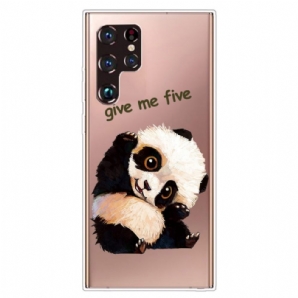 Hülle Für Samsung Galaxy S22 Ultra 5G Panda Gib Mir Fünf