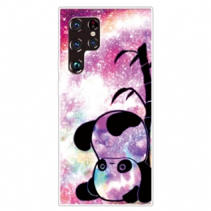 Hülle Für Samsung Galaxy S22 Ultra 5G Panda Und Bambus