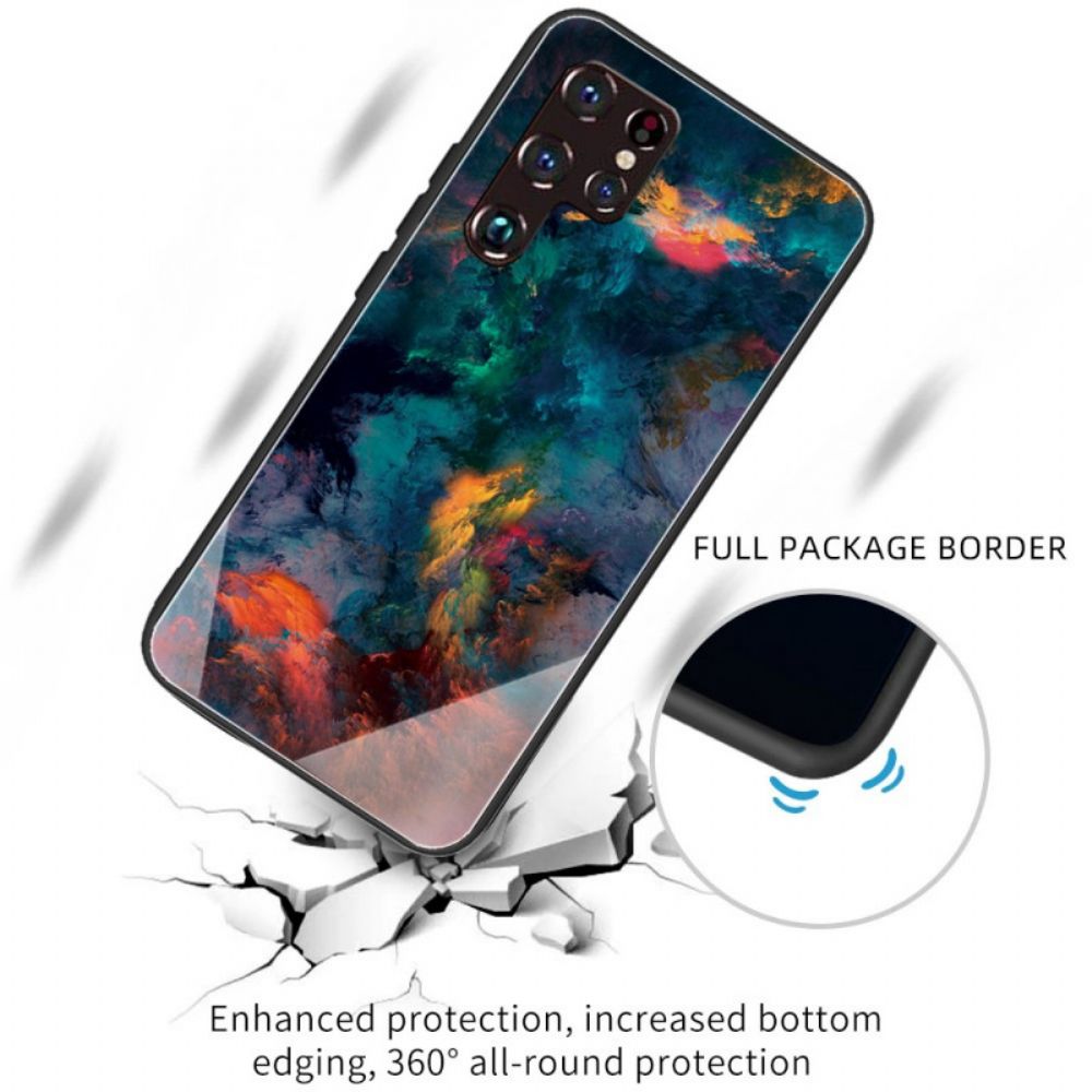 Hülle Für Samsung Galaxy S22 Ultra 5G Sky Tempered Glass