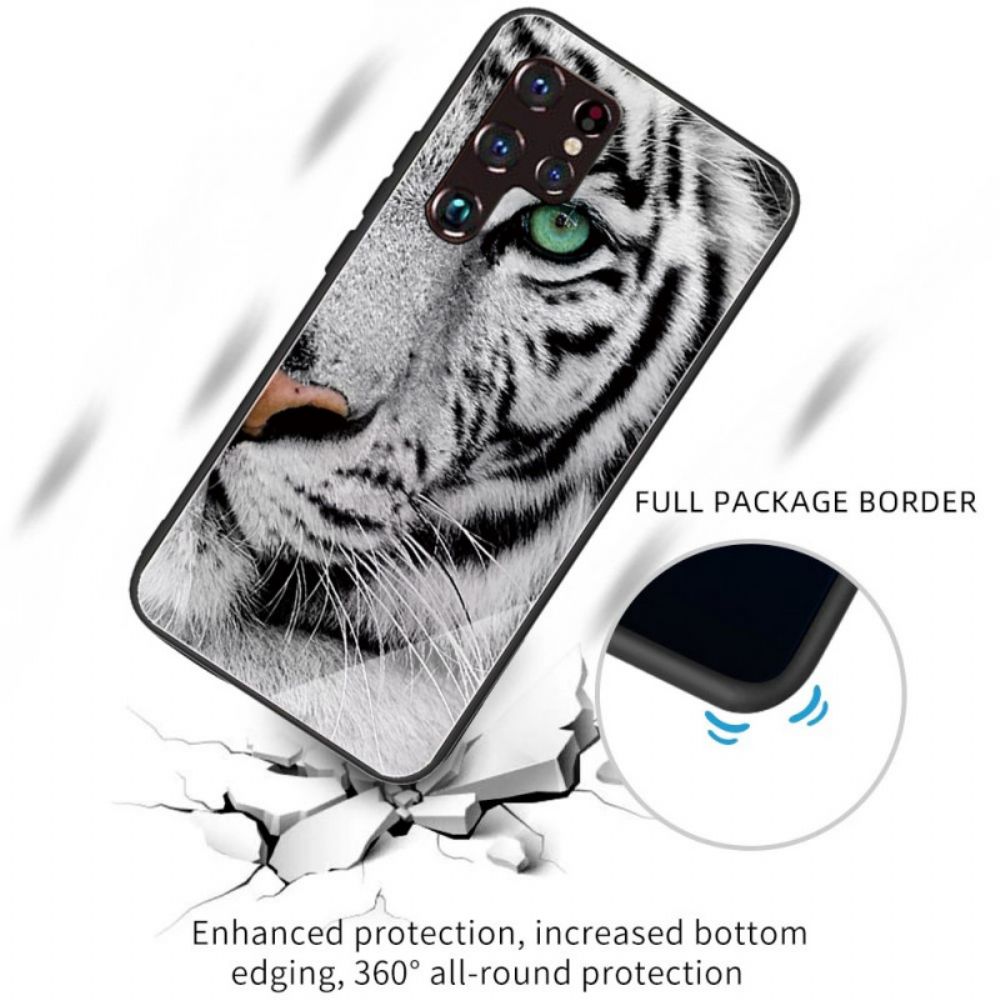 Hülle Für Samsung Galaxy S22 Ultra 5G Tiger-hartglas