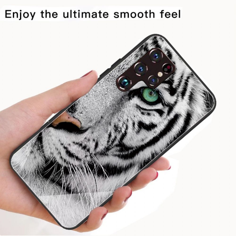 Hülle Für Samsung Galaxy S22 Ultra 5G Tiger-hartglas