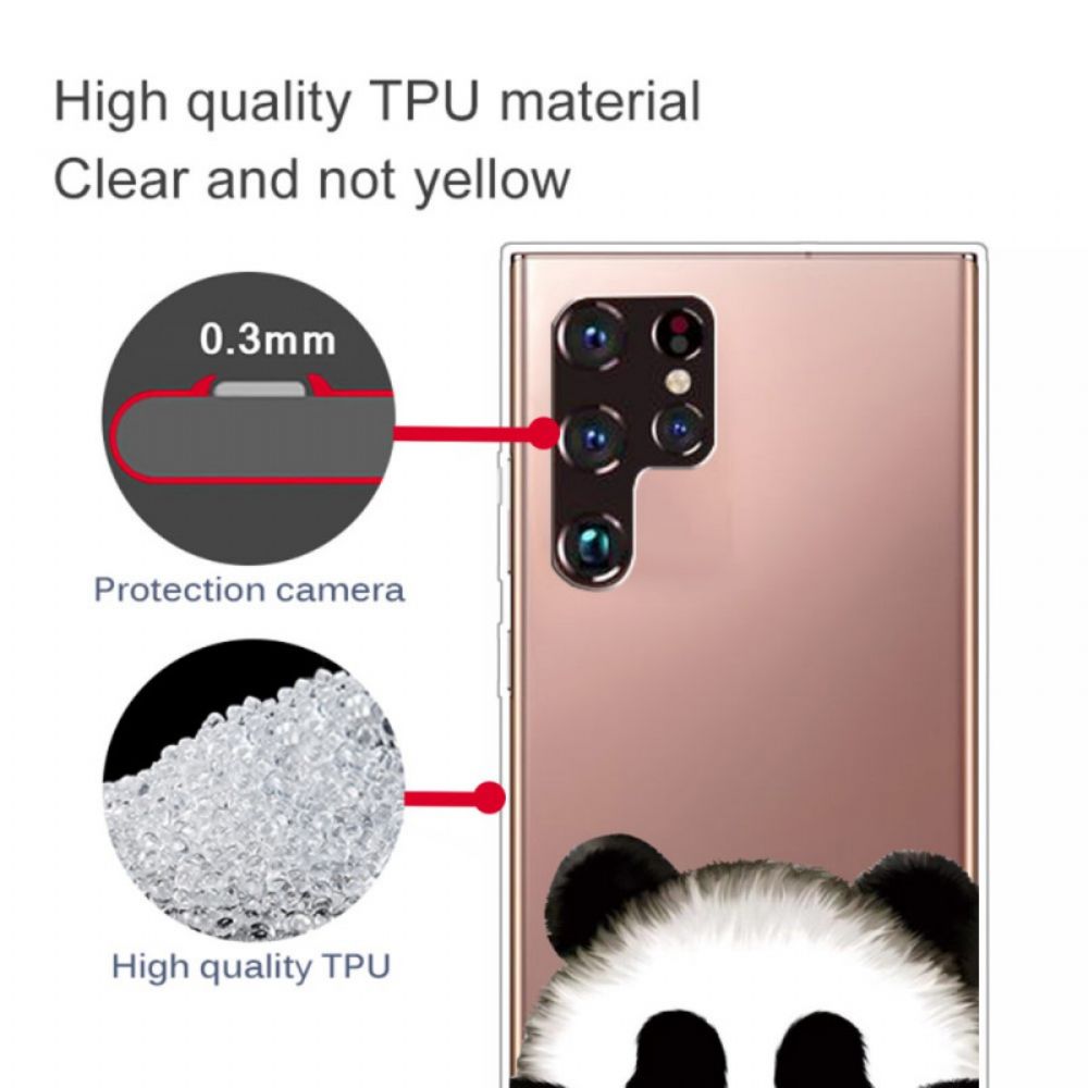 Hülle Für Samsung Galaxy S22 Ultra 5G Transparenter Panda