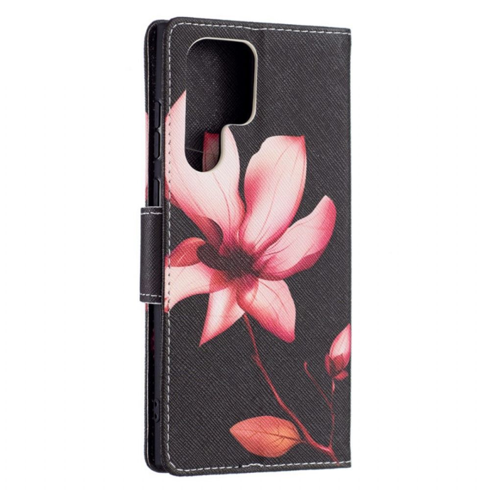 Lederhüllen Für Samsung Galaxy S22 Ultra 5G Rosa Blume