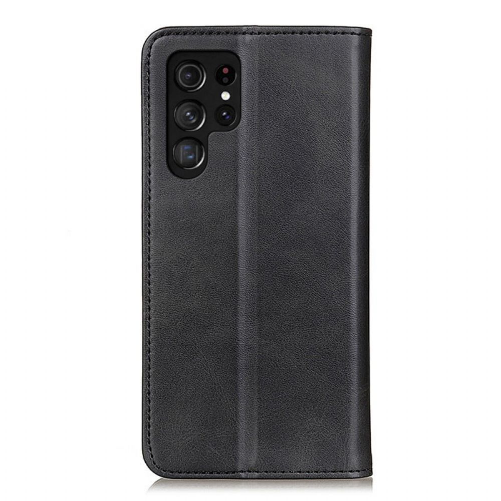 Schutzhülle Für Samsung Galaxy S22 Ultra 5G Flip Case Elegance Spaltleder