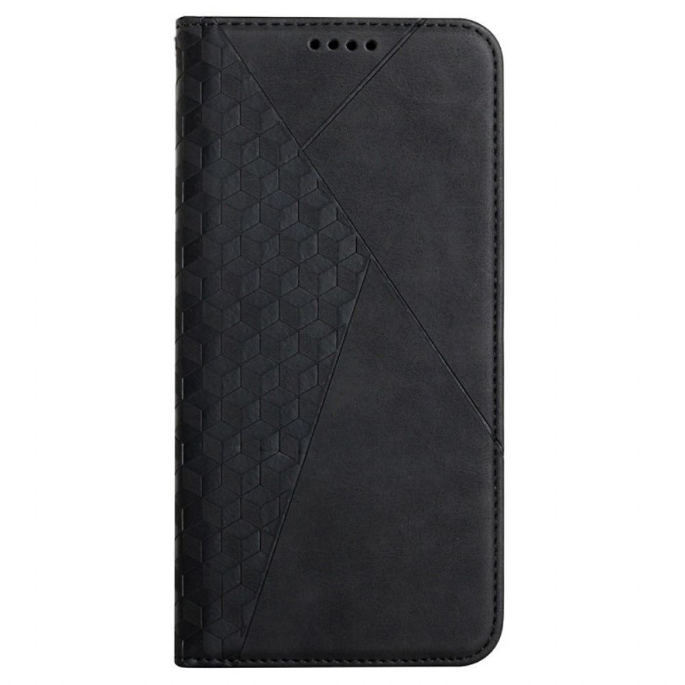 Schutzhülle Für Samsung Galaxy S22 Ultra 5G Flip Case Geo-leder-effekt