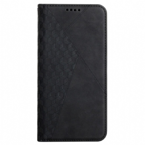 Schutzhülle Für Samsung Galaxy S22 Ultra 5G Flip Case Geo-leder-effekt