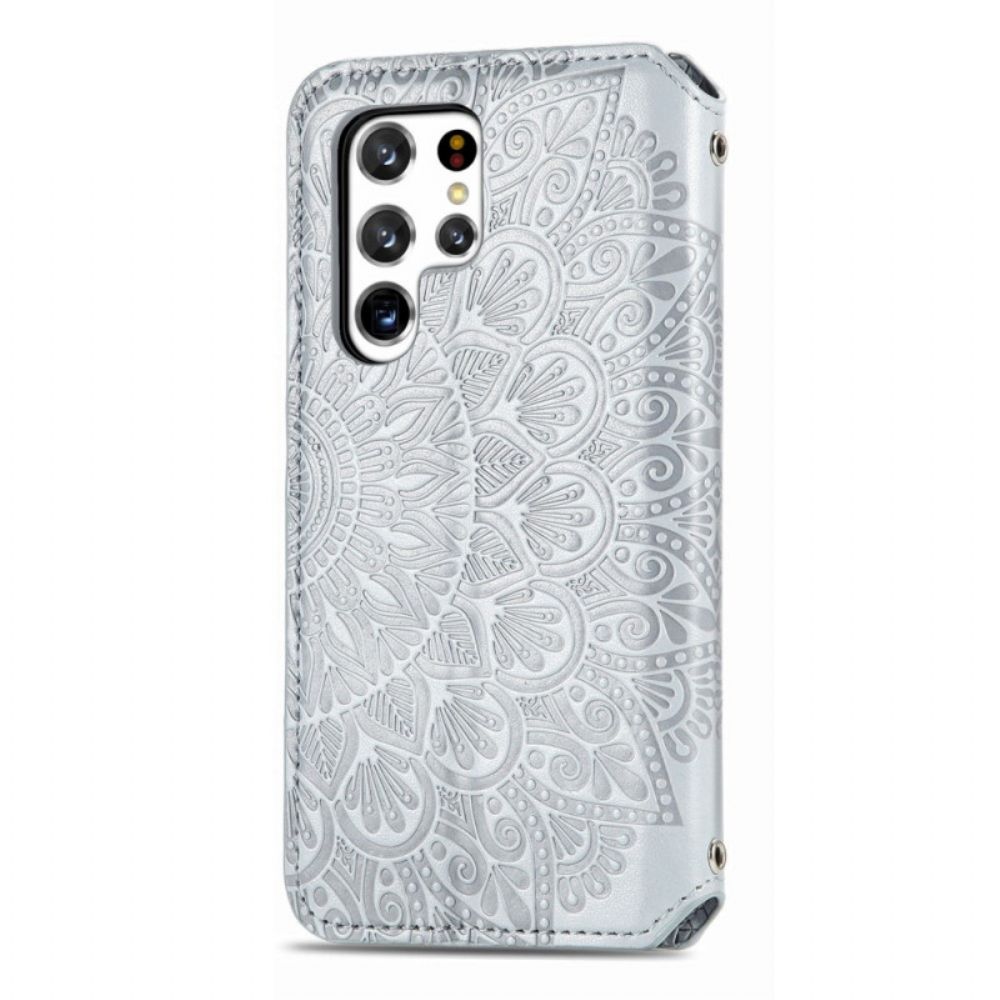 Schutzhülle Für Samsung Galaxy S22 Ultra 5G Flip Case Mandalas