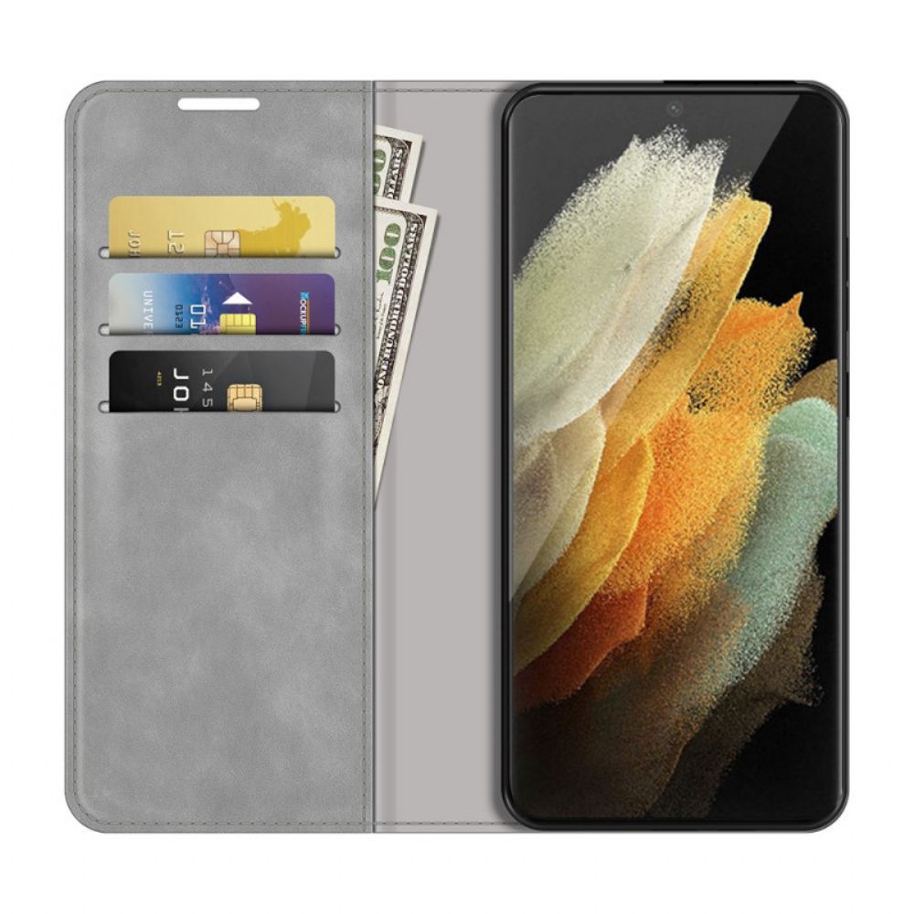 Schutzhülle Für Samsung Galaxy S22 Ultra 5G Flip Case Style Lederdesign