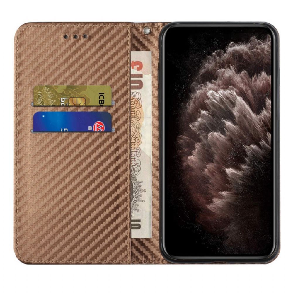 Schutzhülle Für Samsung Galaxy S22 Ultra 5G Mit Kordel Flip Case Kohlefaserband