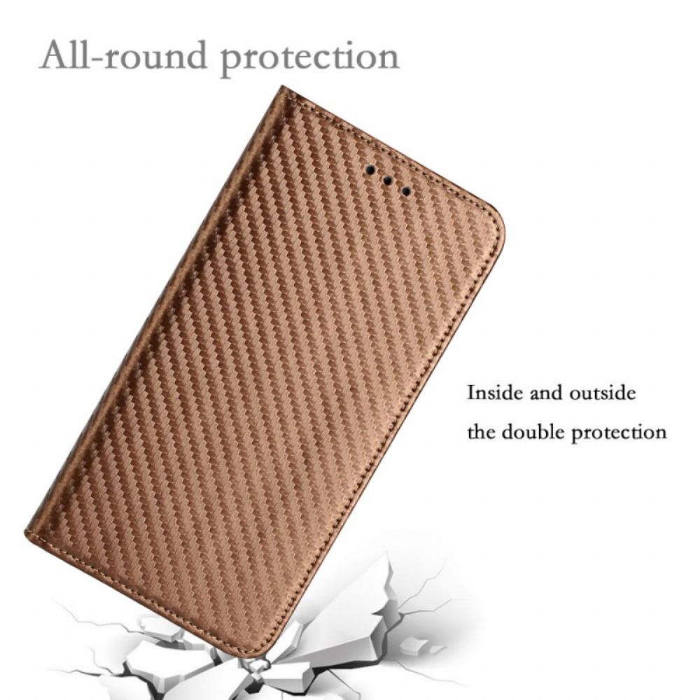 Schutzhülle Für Samsung Galaxy S22 Ultra 5G Mit Kordel Flip Case Kohlefaserband