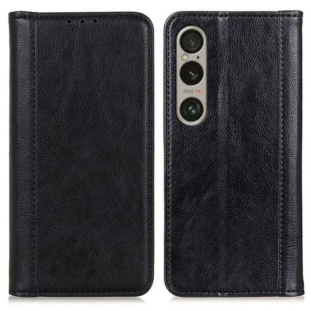 Flip Case Für Sony Xperia 1 Vi Vintage Spaltleder