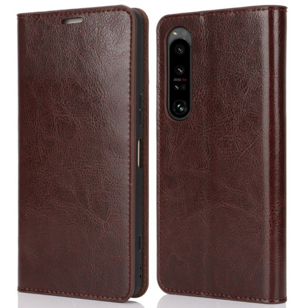 Flip Case Sony Xperia 1 Vi Leder