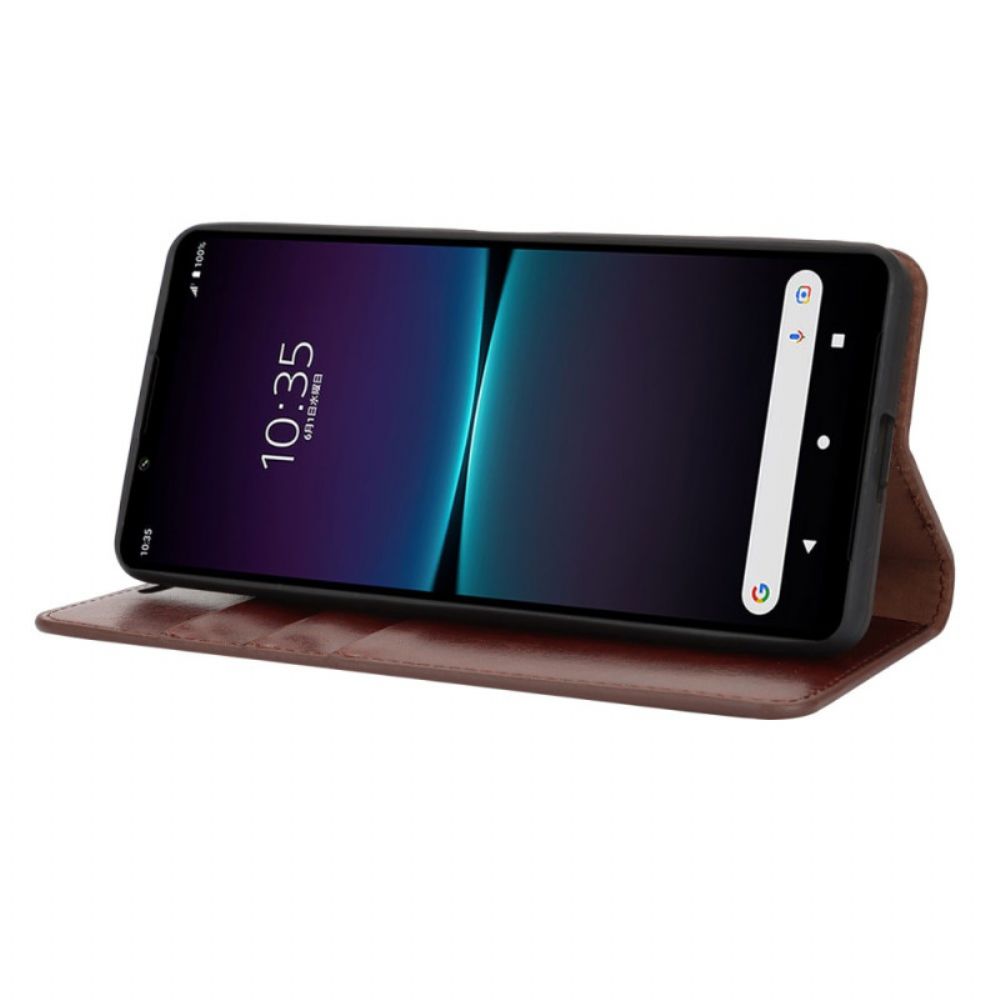 Flip Case Sony Xperia 1 Vi Leder