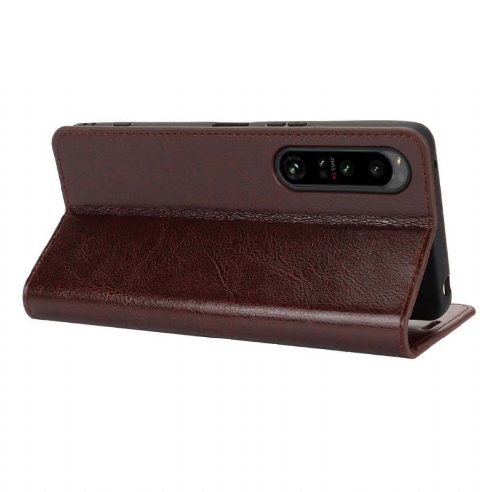 Flip Case Sony Xperia 1 Vi Leder