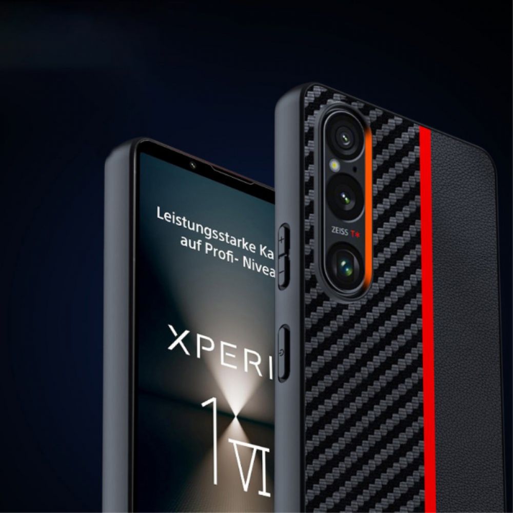 Hülle Sony Xperia 1 Vi Kohlefaser-stil