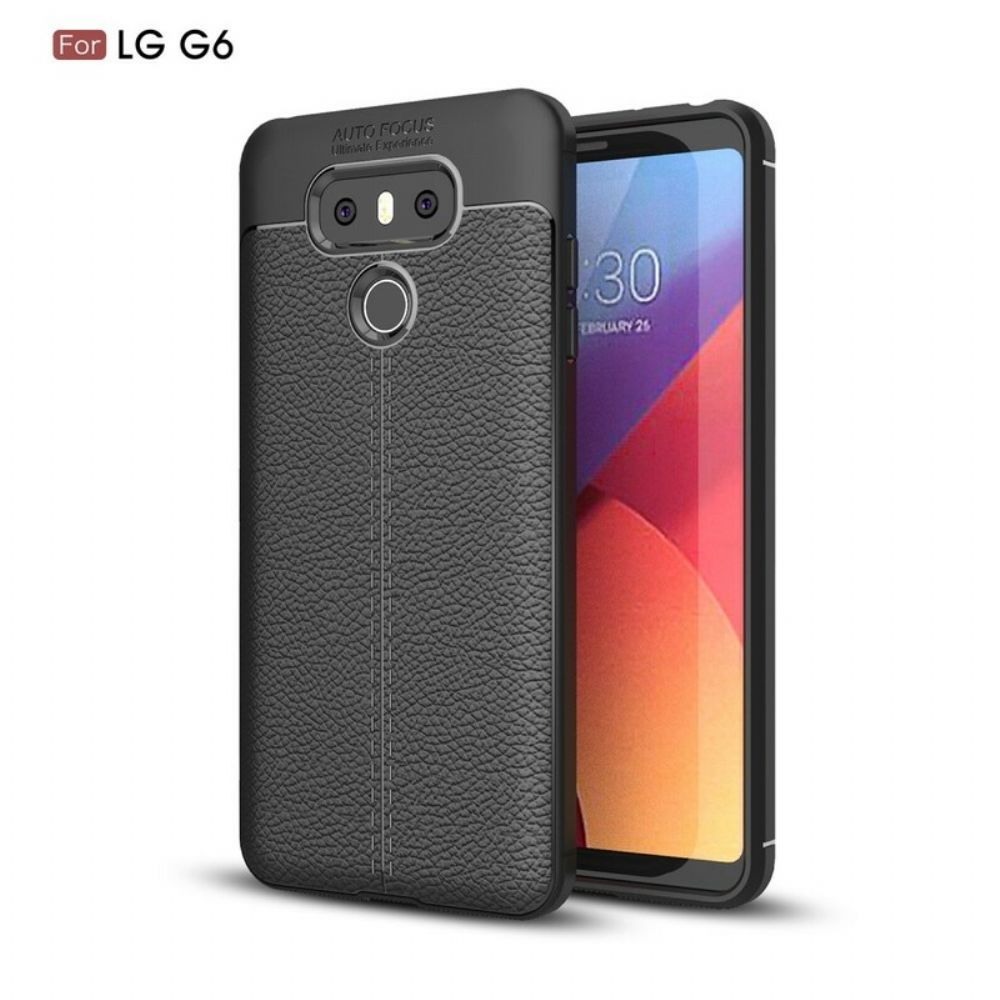 Hülle Für LG G6 Doppellinie Litschi-leder-effekt