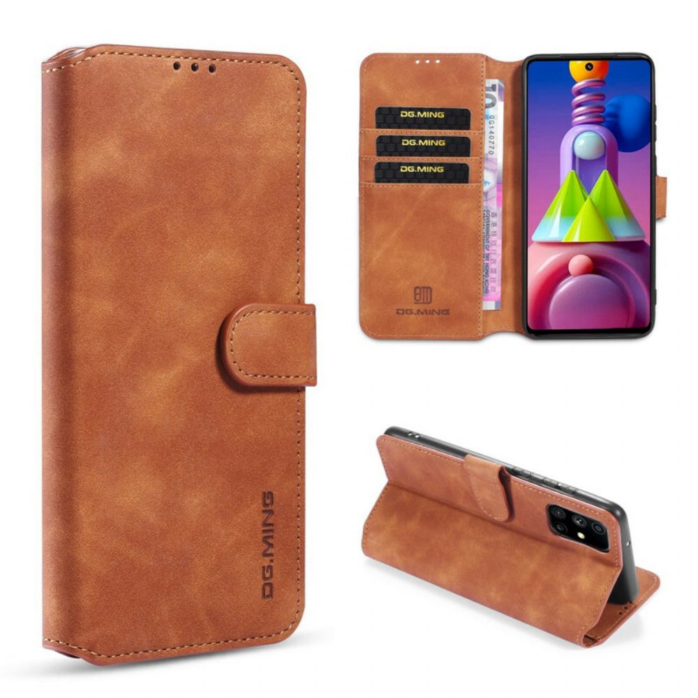 Flip Case Für Samsung Galaxy M51 Vintage Ledereffekt Khazneh