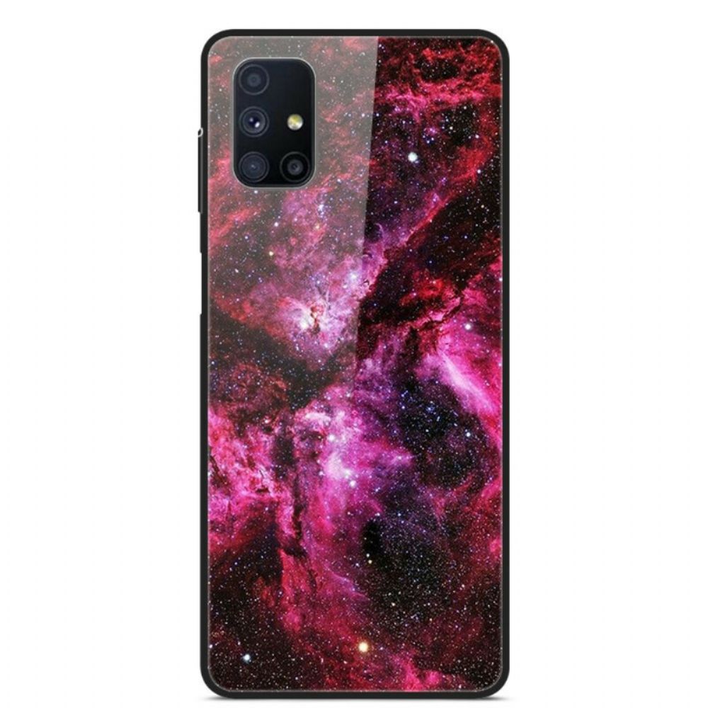 Hülle Für Samsung Galaxy M51 Rosa Gehärtetes Glas