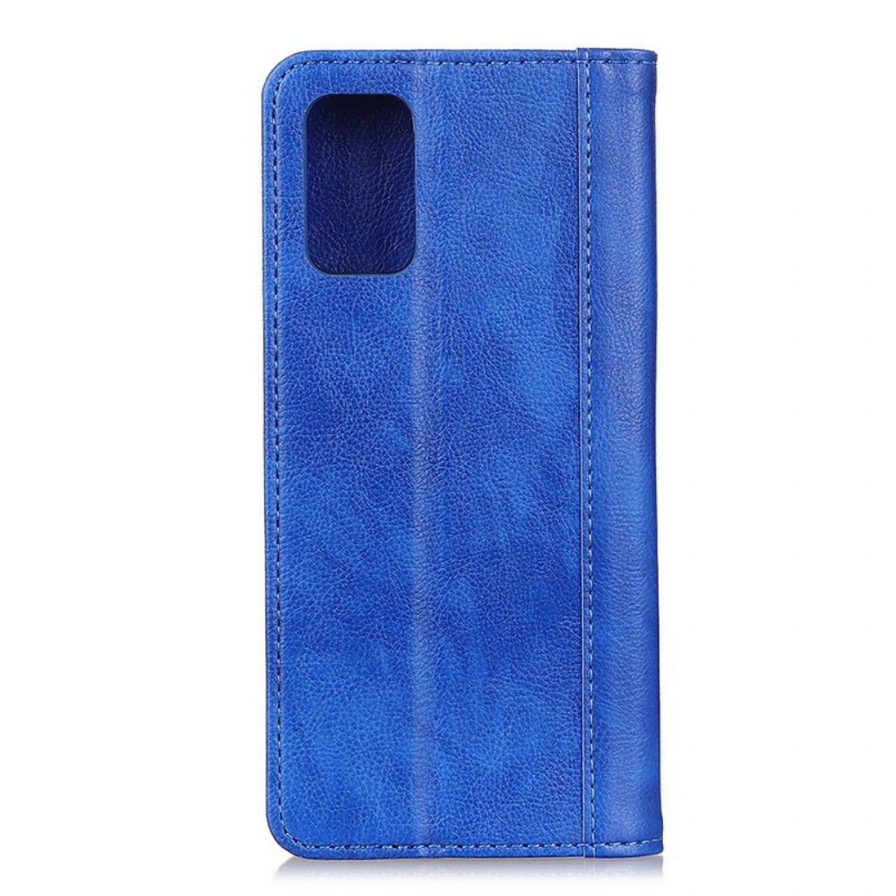 Schutzhülle Für Samsung Galaxy M51 Flip Case Elegance Litschi-spaltleder