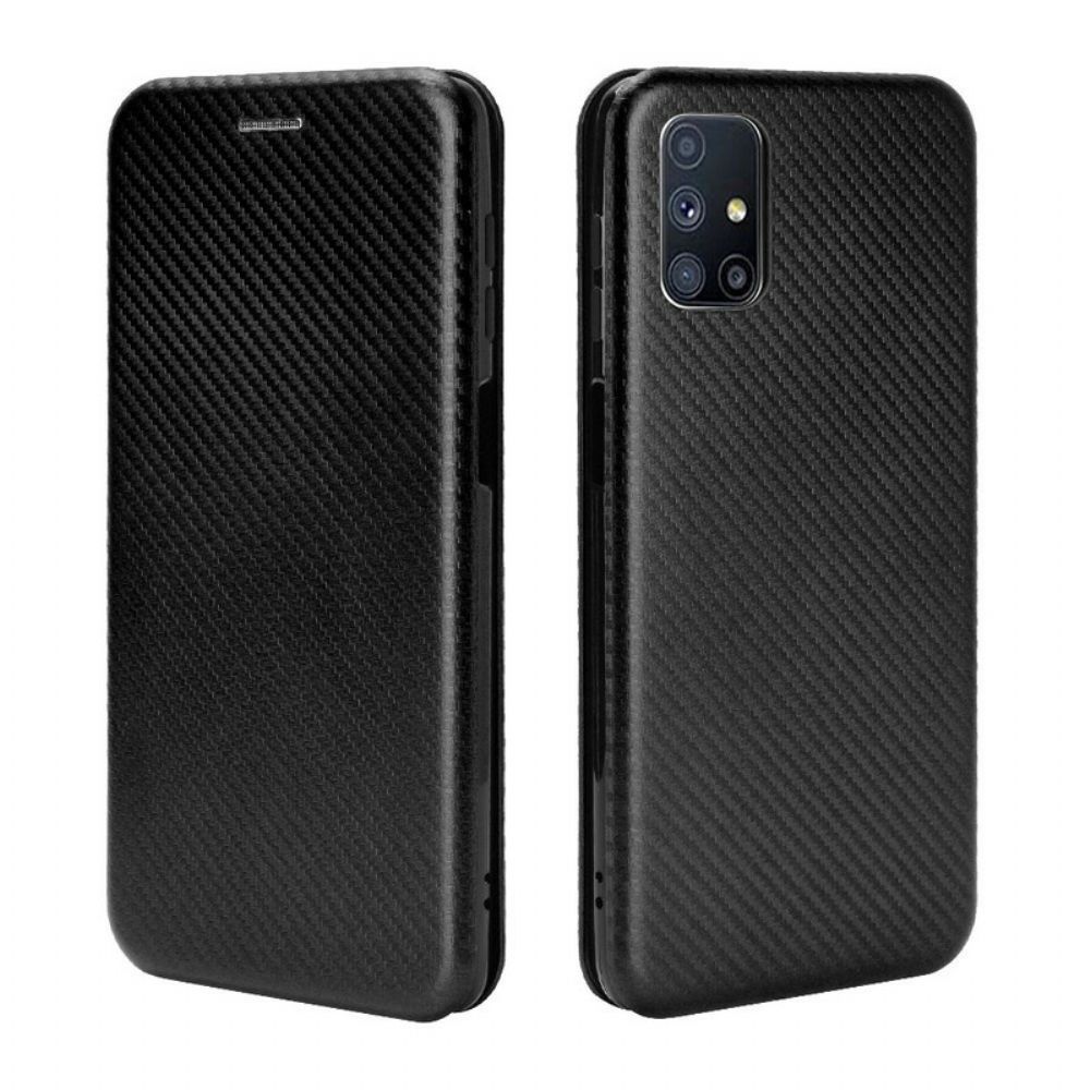 Schutzhülle Für Samsung Galaxy M51 Flip Case Kohlefaser