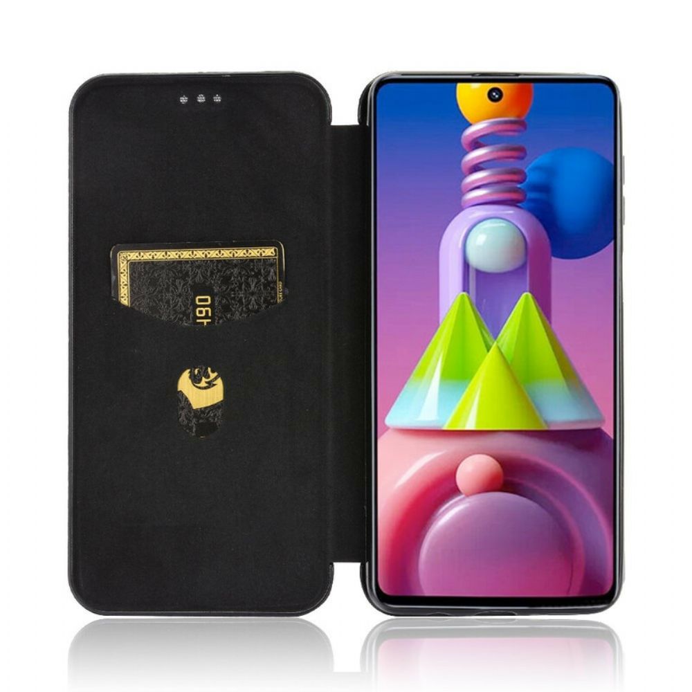 Schutzhülle Für Samsung Galaxy M51 Flip Case Kohlefaser