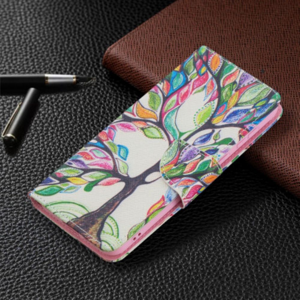 Flip Case Für Huawei P50 Farbiger Baum