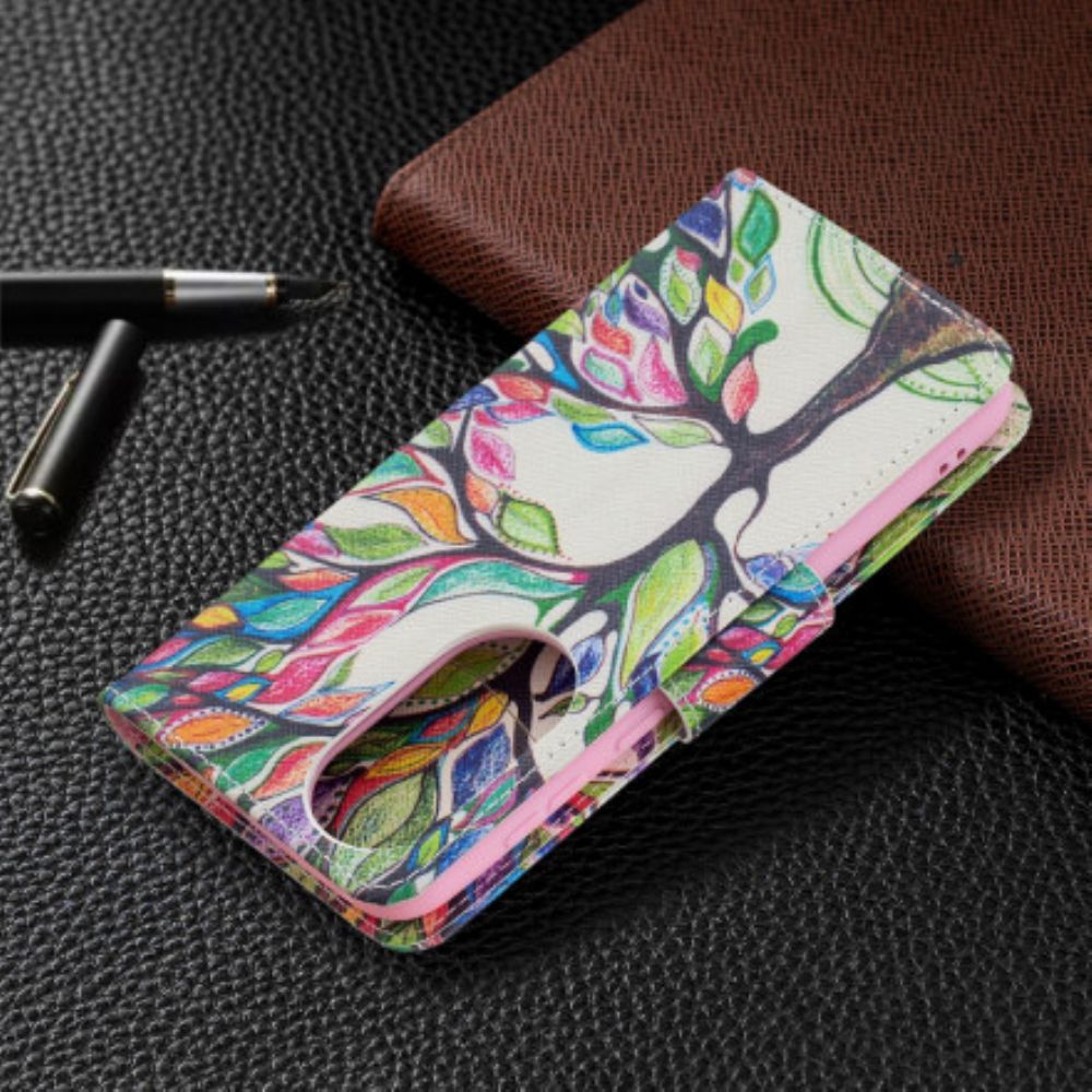 Flip Case Für Huawei P50 Farbiger Baum