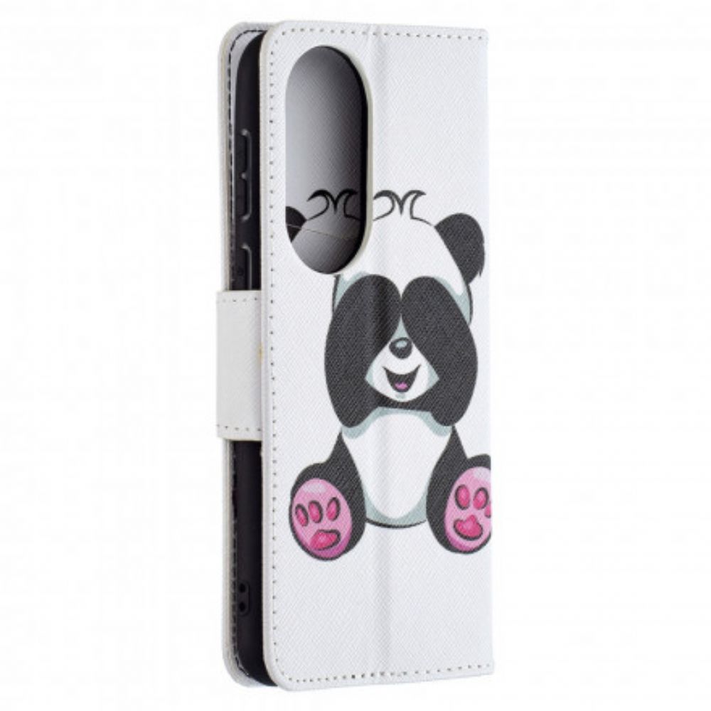 Flip Case Für Huawei P50 Panda Auf Bambus