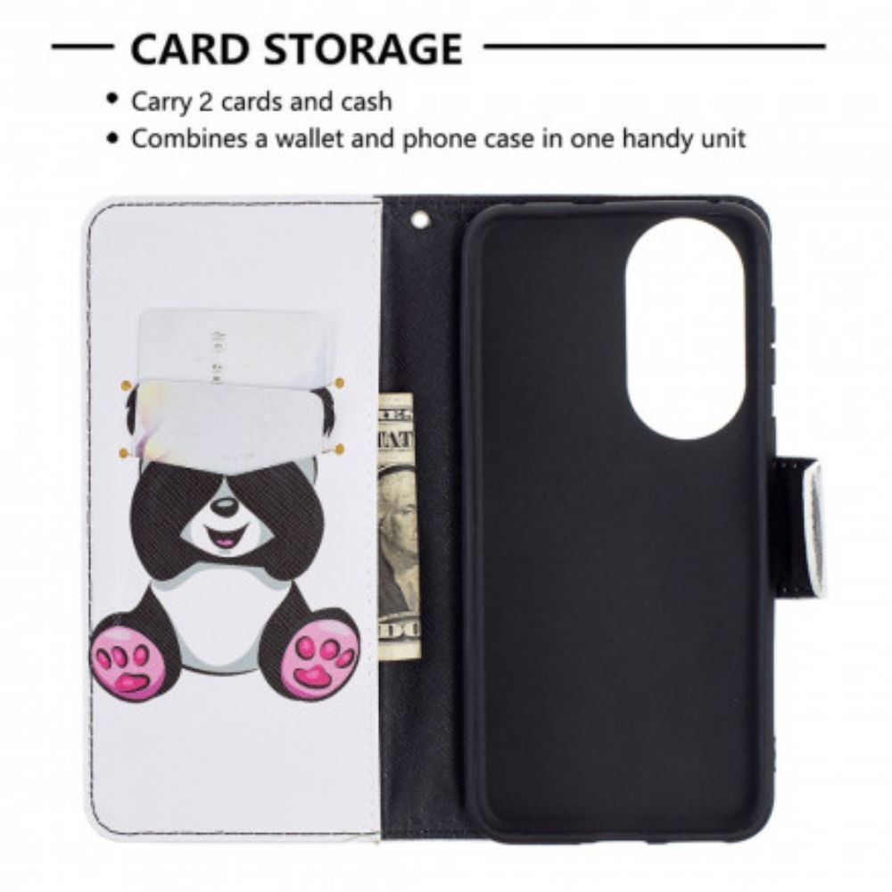 Flip Case Für Huawei P50 Panda Auf Bambus