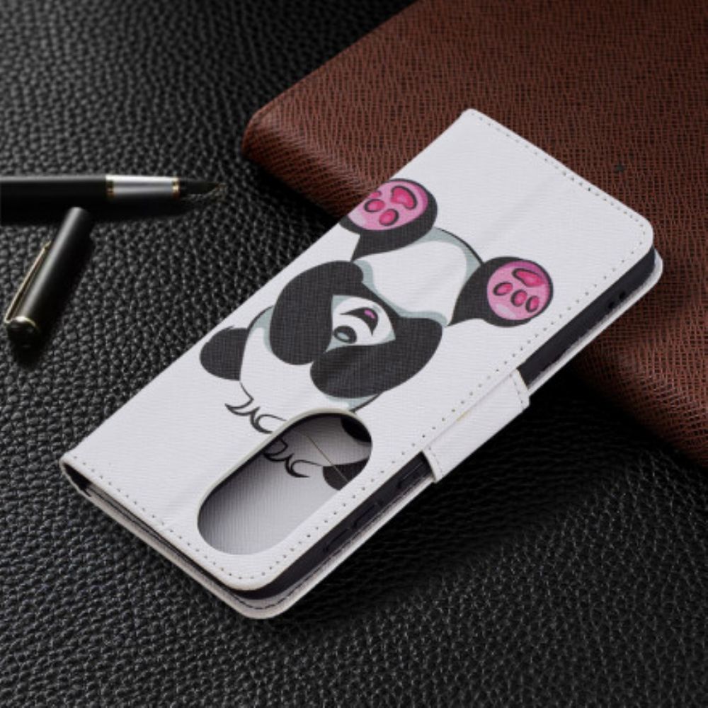 Flip Case Für Huawei P50 Panda Auf Bambus