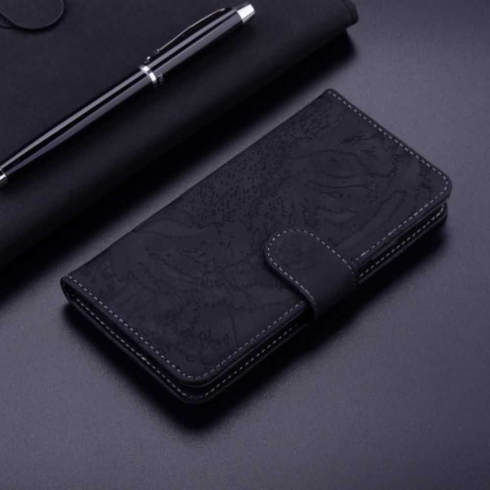 Flip Case Für Huawei P50 Tigergesichtsdruck