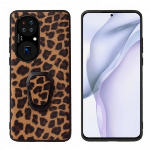 Hülle Für Huawei P50 Leopard Style Ring-support