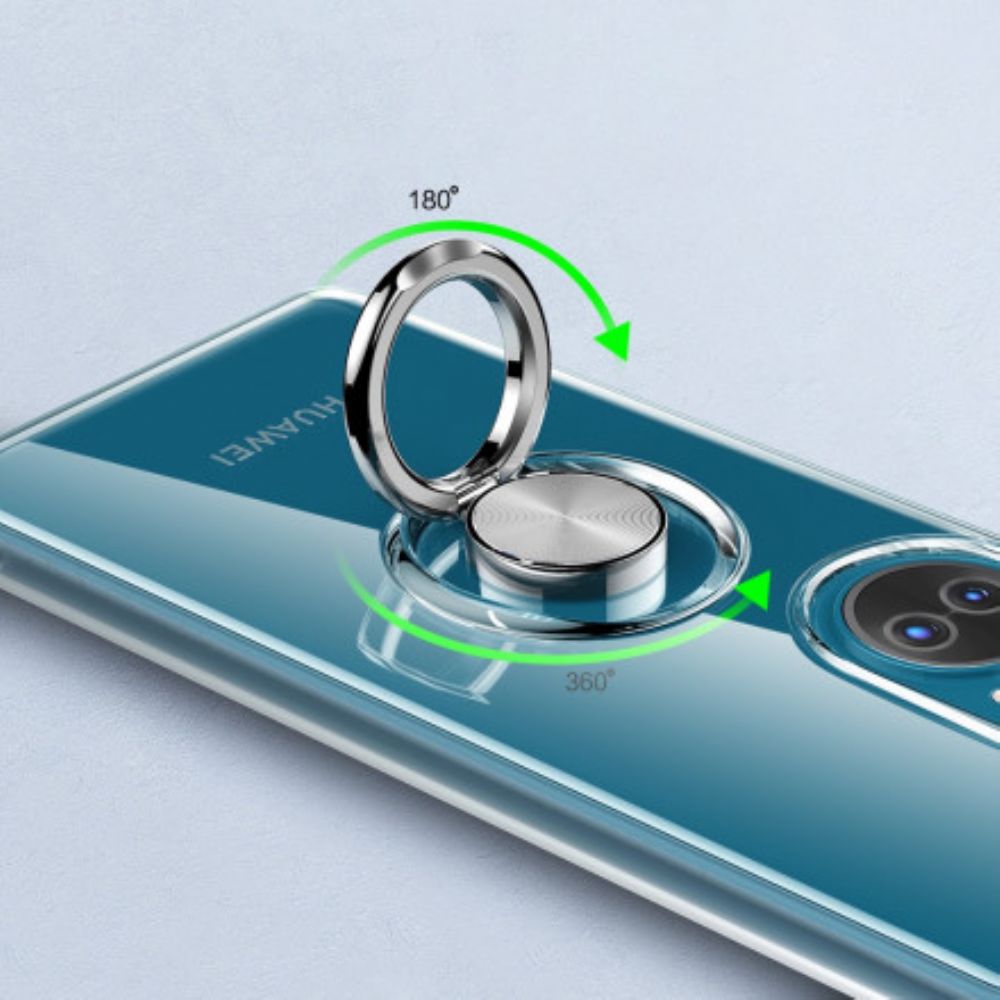 Hülle Für Huawei P50 Transparenter Einfacher Metallring