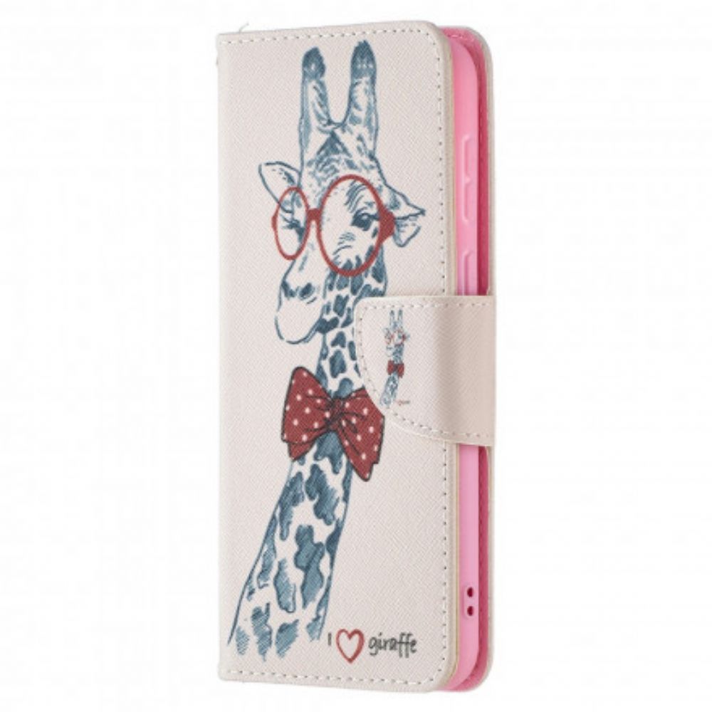 Lederhüllen Für Huawei P50 Nerdige Giraffe