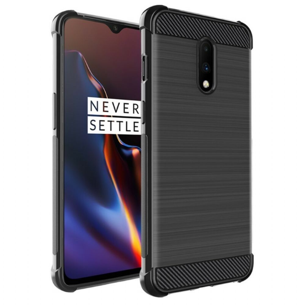 Handyhülle Für OnePlus 7 Imak Gebürstete Kohlefaser