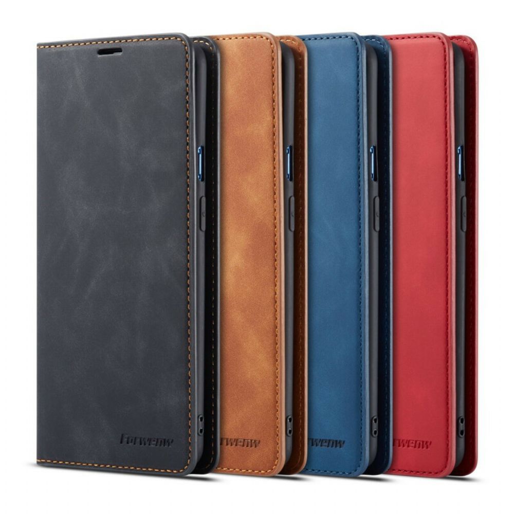 Schutzhülle Für OnePlus 7 Flip Case Ledereffekt Vorw