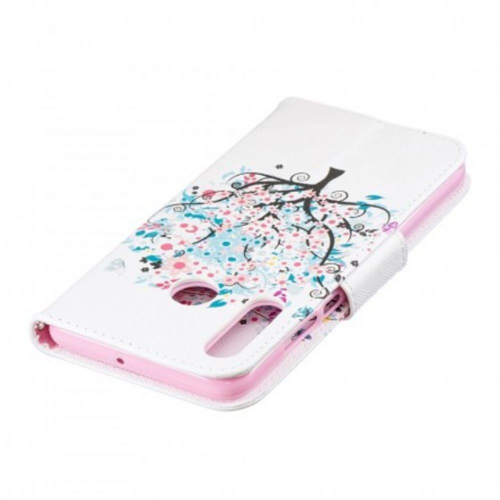 Flip Case Für Huawei P30 Lite Blumiger Baum