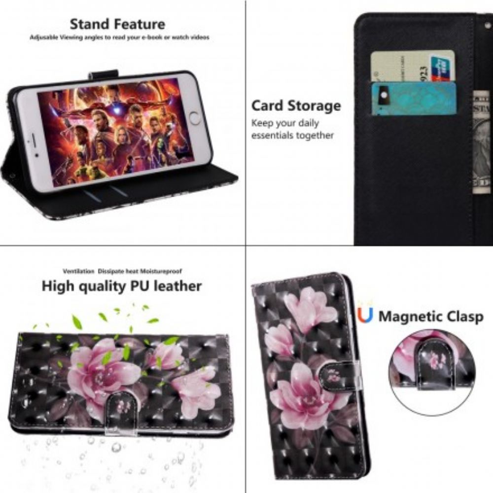 Flip Case Für Huawei P30 Lite Blütenblumen