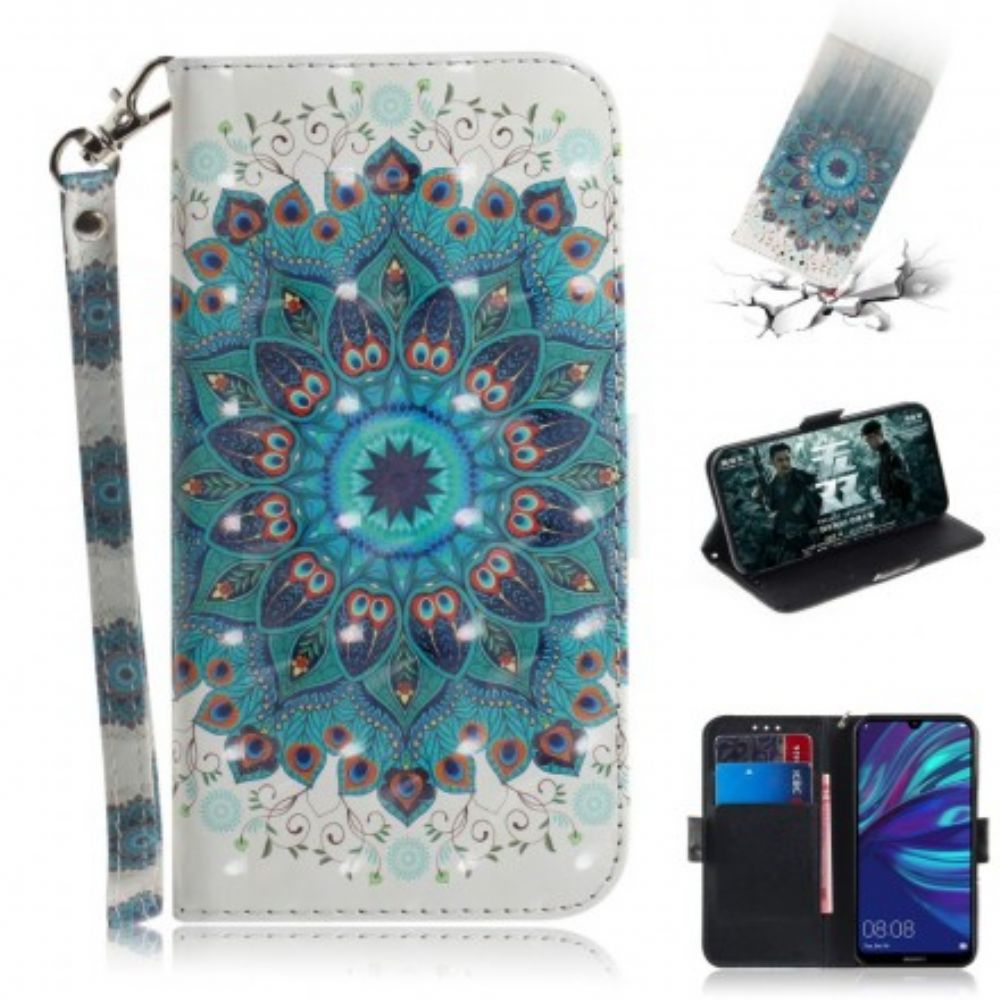 Flip Case Für Huawei P30 Lite Mit Kordel Meisterhaftes Riemchen-mandala