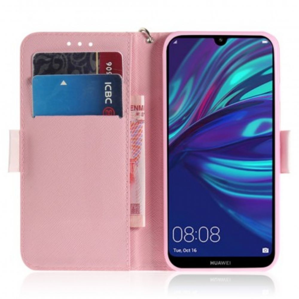 Flip Case Für Huawei P30 Lite Mit Kordel Tangablumenbaum