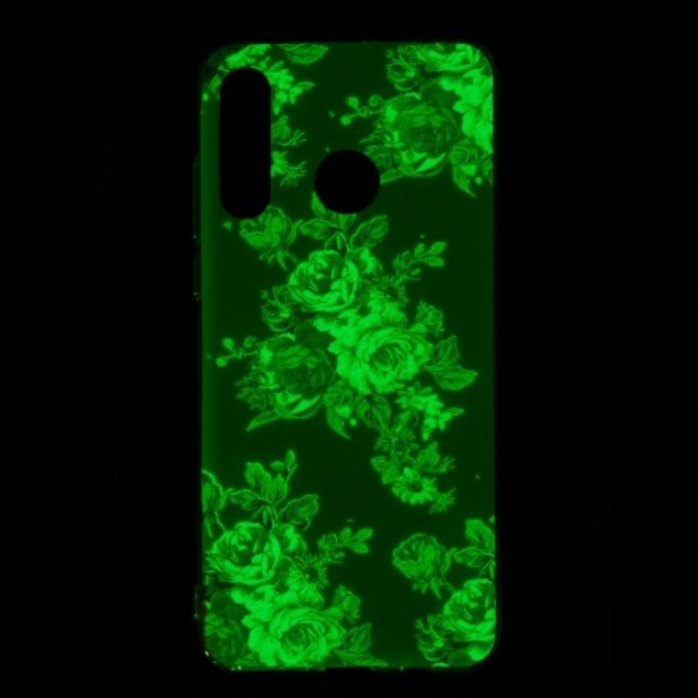 Hülle Für Huawei P30 Lite Fluoreszierende Freiheitsblumen