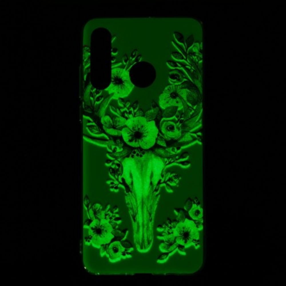 Hülle Für Huawei P30 Lite Fluoreszierender Blütenelch