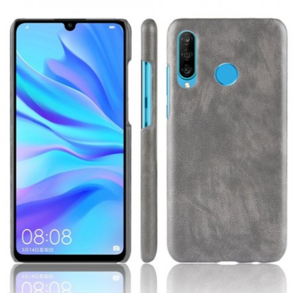 Hülle Für Huawei P30 Lite Litschi-leder-effekt