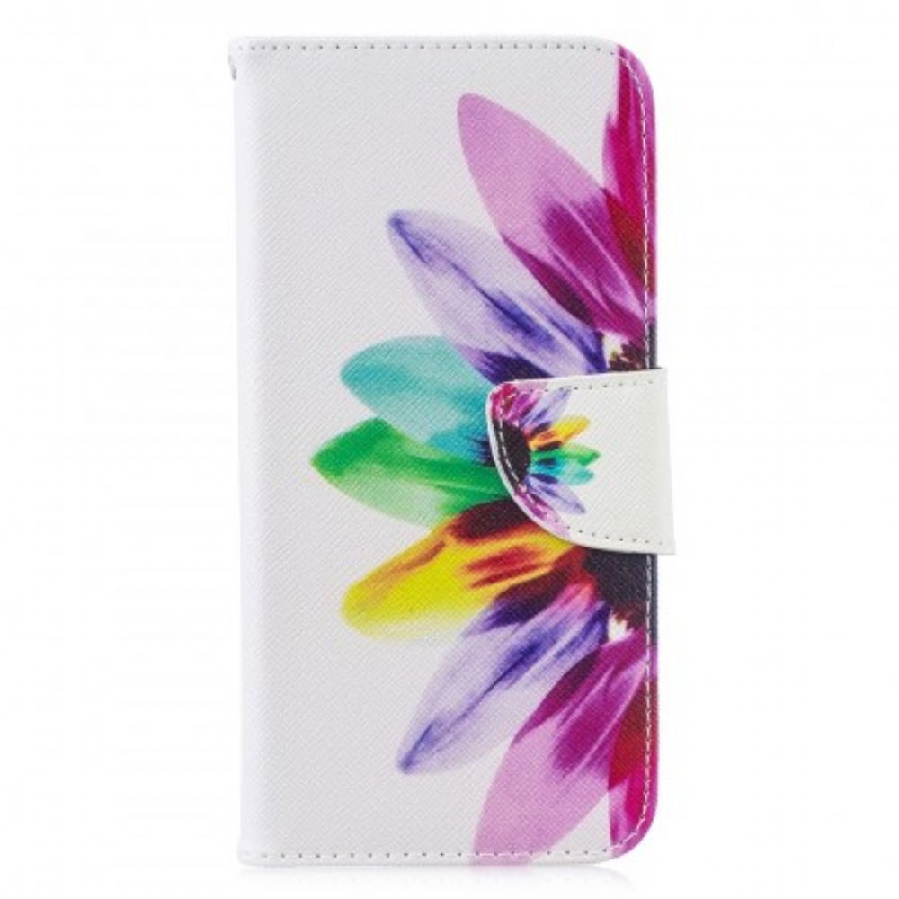 Lederhüllen Für Huawei P30 Lite Aquarell Blume