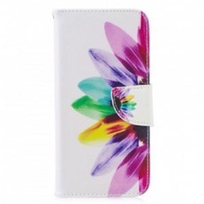 Lederhüllen Für Huawei P30 Lite Aquarell Blume