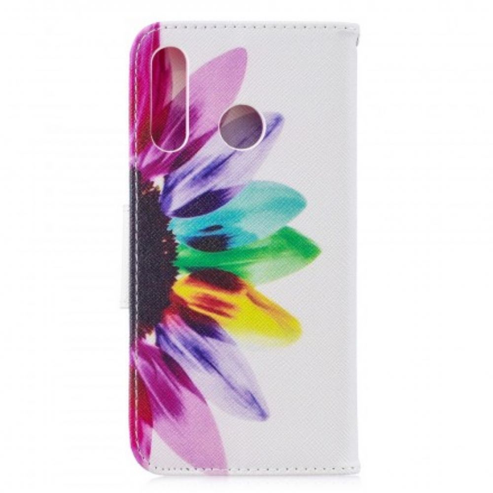 Lederhüllen Für Huawei P30 Lite Aquarell Blume