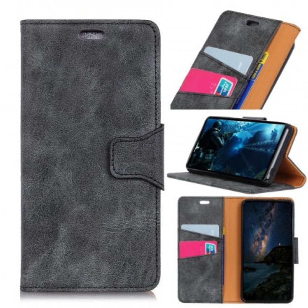 Lederhüllen Für Huawei P30 Lite Flip Case Doppelseitige Magnetklappe